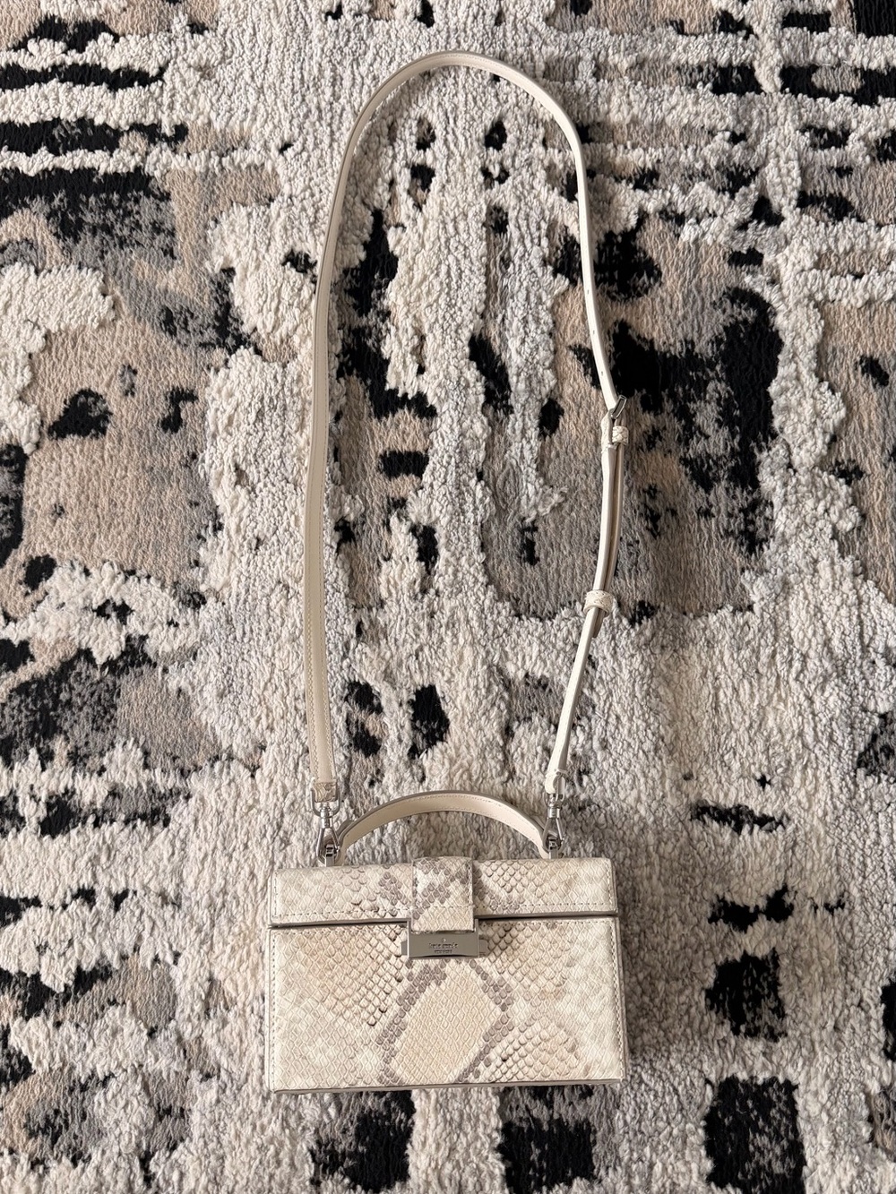 kate spade Ivory Snake-Effect Leather Crossbody